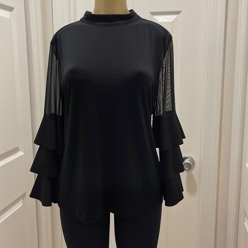 Women's Thalia Sodi Mesh  Tiered-Sleeve L